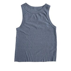 SO BRAND WOMENS GRAY CROPPED RIBBED TANK TOP SIZE SMALL